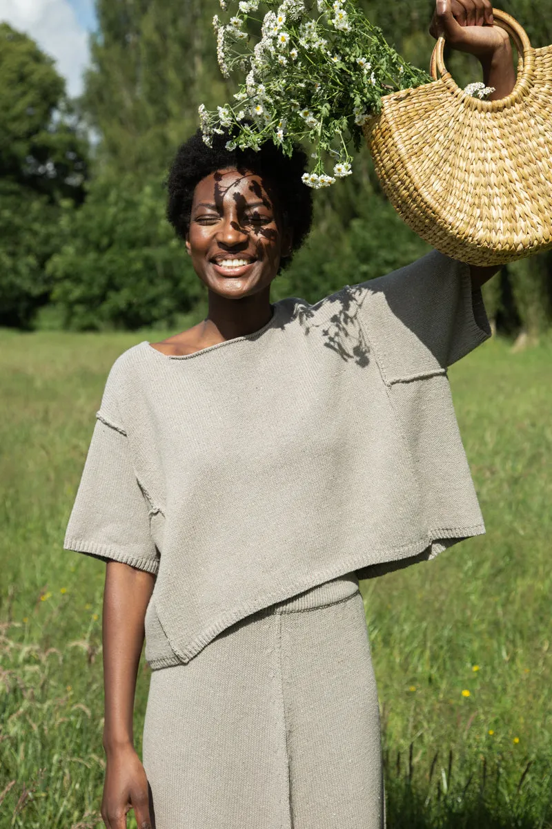 Mio-Leigh Recycled Cotton Blend Knitted Skirt in Natural sold by Beaumont Organic product image thumbnail 4