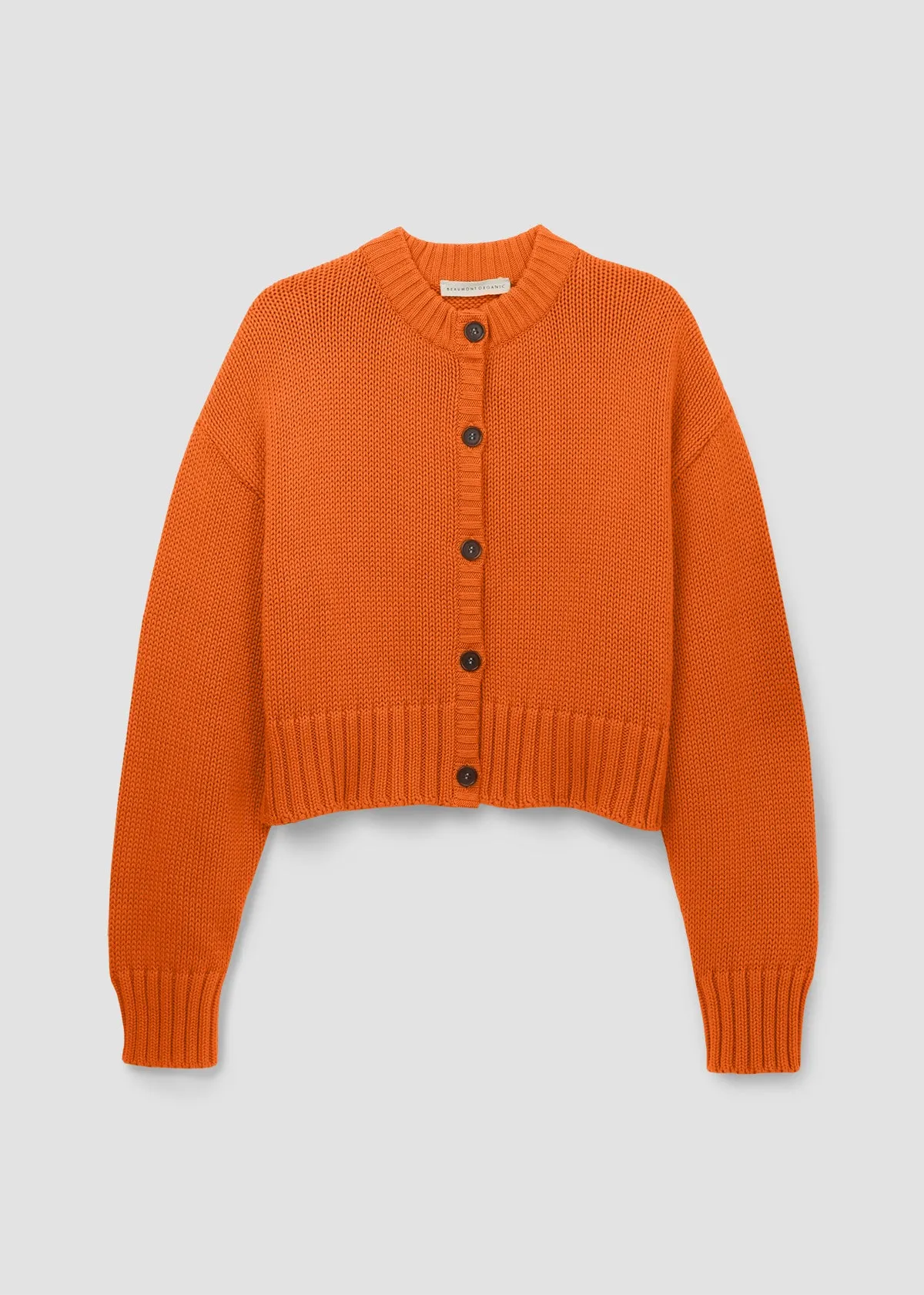 Sugi Organic Cotton Cardigan in Brick sold by Beaumont Organic product image thumbnail 2