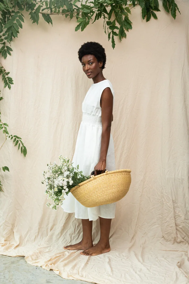 Ottillie-May Linen Dress in Snow White sold by Beaumont Organic product image thumbnail 3