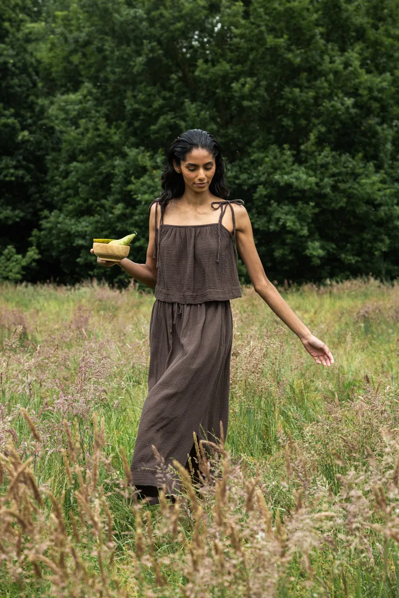 Janis Organic Cotton Top in Cacao sold by Beaumont Organic product image thumbnail 4