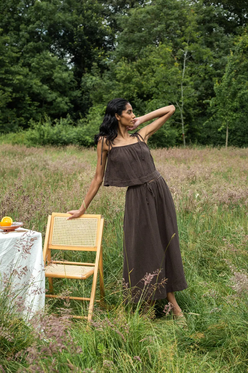 Janis Organic Cotton Top in Cacao sold by Beaumont Organic product image thumbnail 5