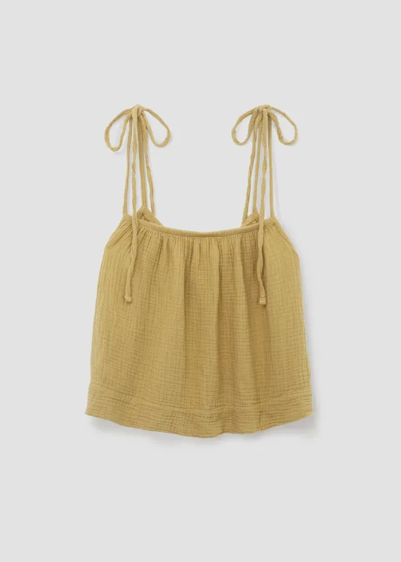 Janis Organic Cotton Top in Straw made by Beaumont Organic