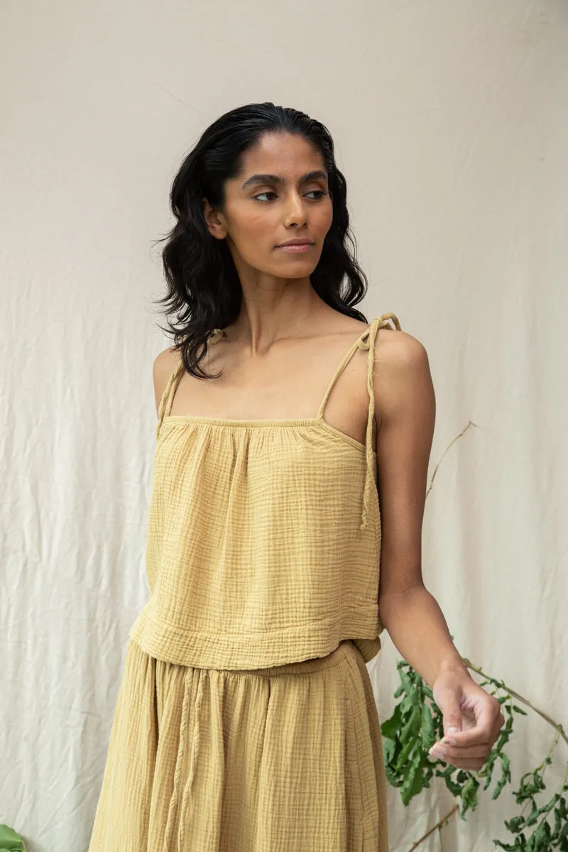 Janis Organic Cotton Top in Straw sold by Beaumont Organic product image thumbnail 2