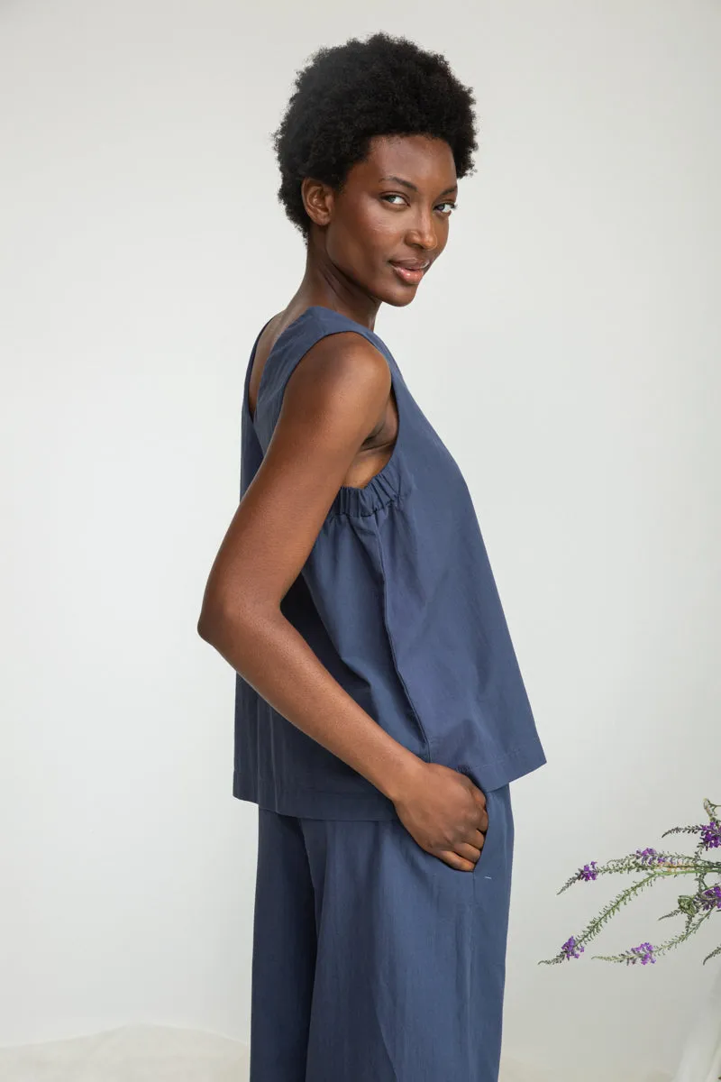 Azure Organic Cotton Top in Midnight sold by Beaumont Organic product image thumbnail 4