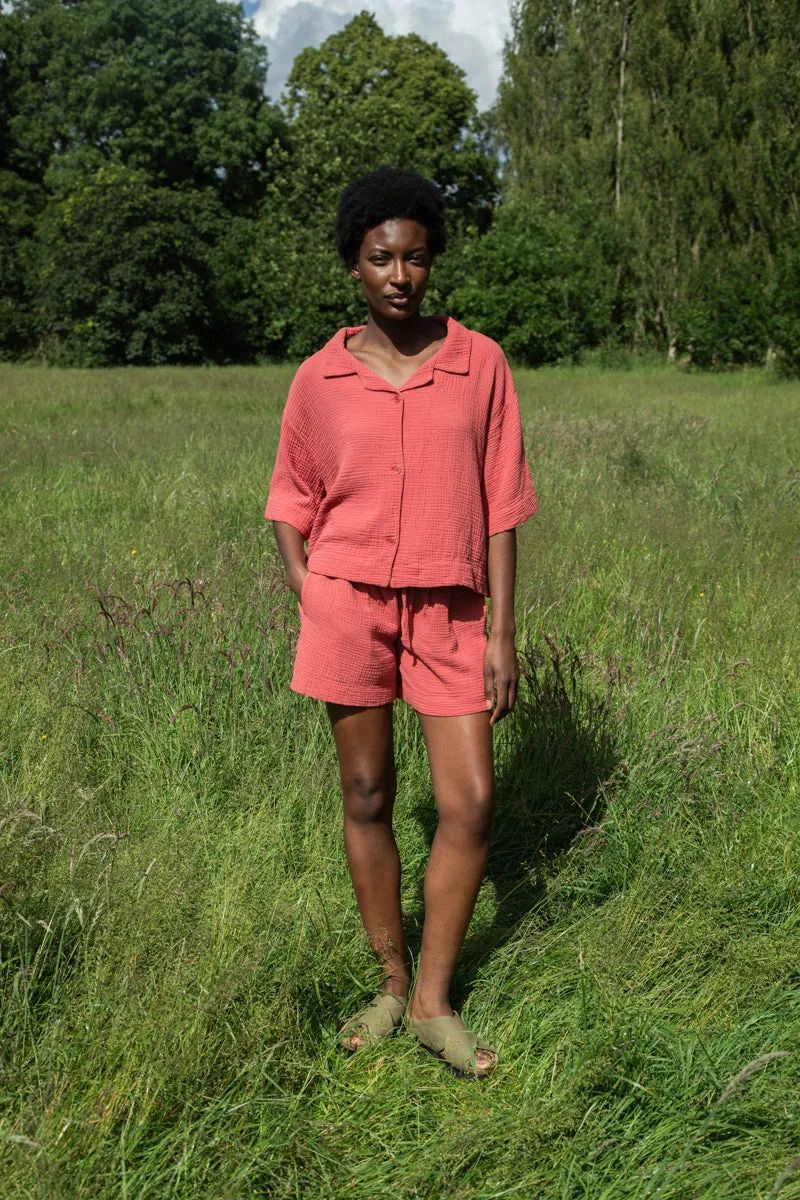 Ameera Organic Cotton Shirt in Rose sold by Beaumont Organic product image thumbnail 3