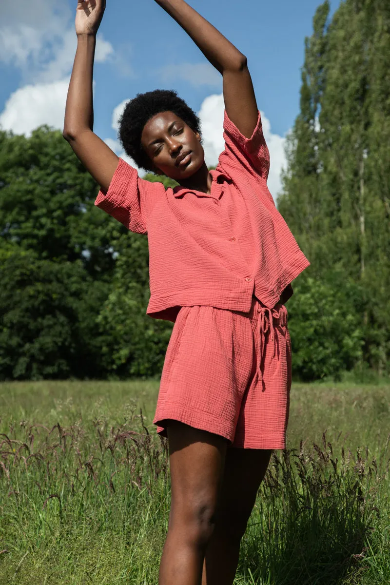 Ameera Organic Cotton Shirt in Rose sold by Beaumont Organic product image thumbnail 2