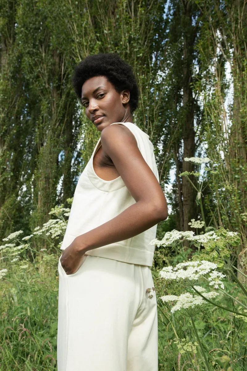 Taya Organic Cotton Felpe Trouser in Undyed sold by Beaumont Organic product image thumbnail 3