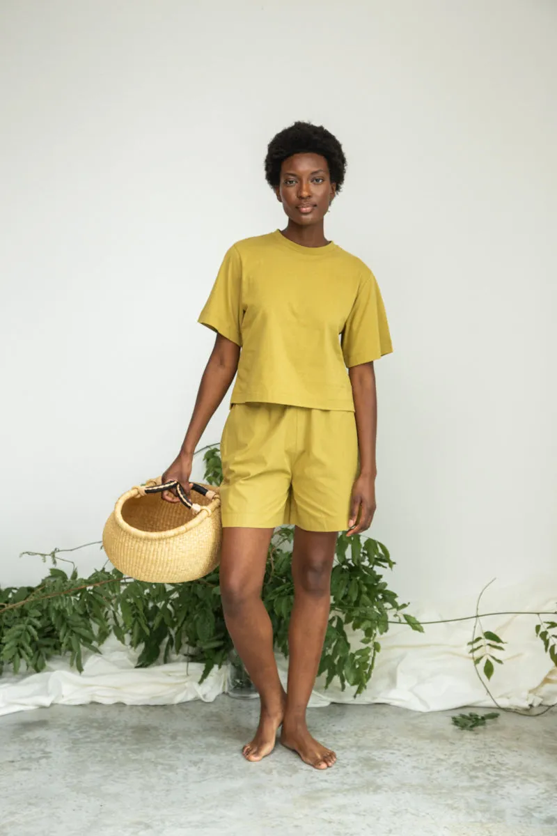 Bay Organic Cotton Top in Bright Olive sold by Beaumont Organic product image thumbnail 2