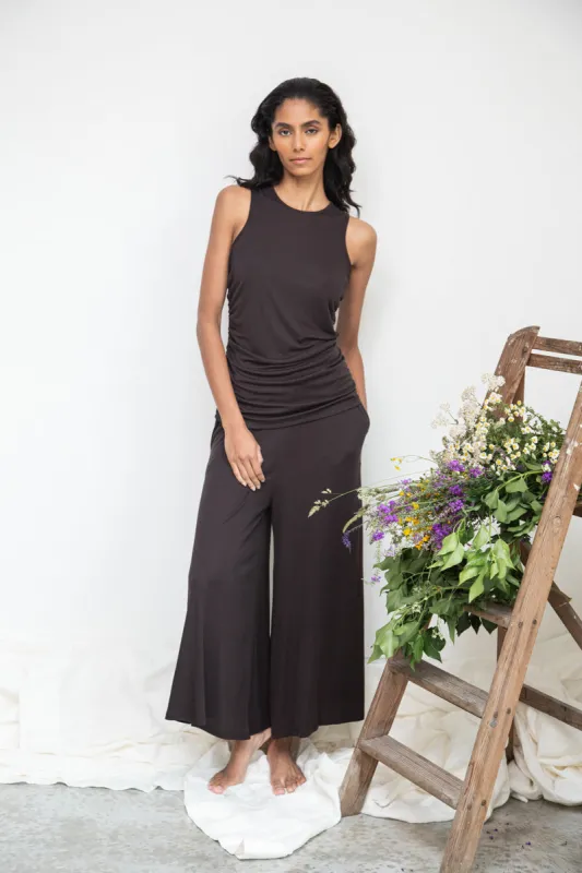 Marianna-Lou Organic Lyocell Trouser in Charcoal made by Beaumont Organic