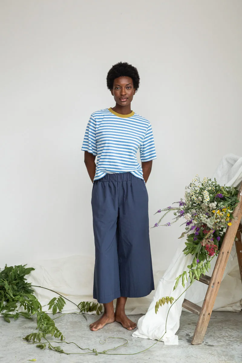 Bay-Sue Organic Cotton Top in Sea Blue and White Stripe sold by Beaumont Organic product image thumbnail 2