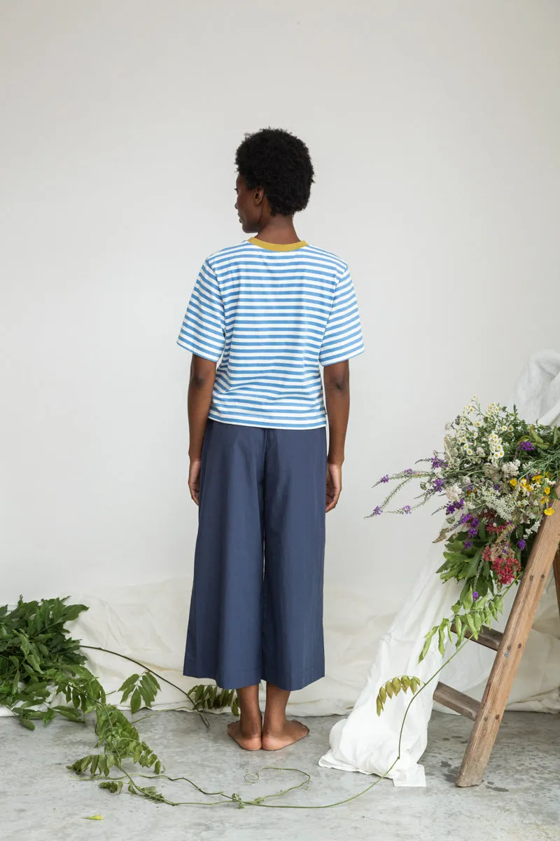 Bay-Sue Organic Cotton Top in Sea Blue and White Stripe sold by Beaumont Organic product image thumbnail 4