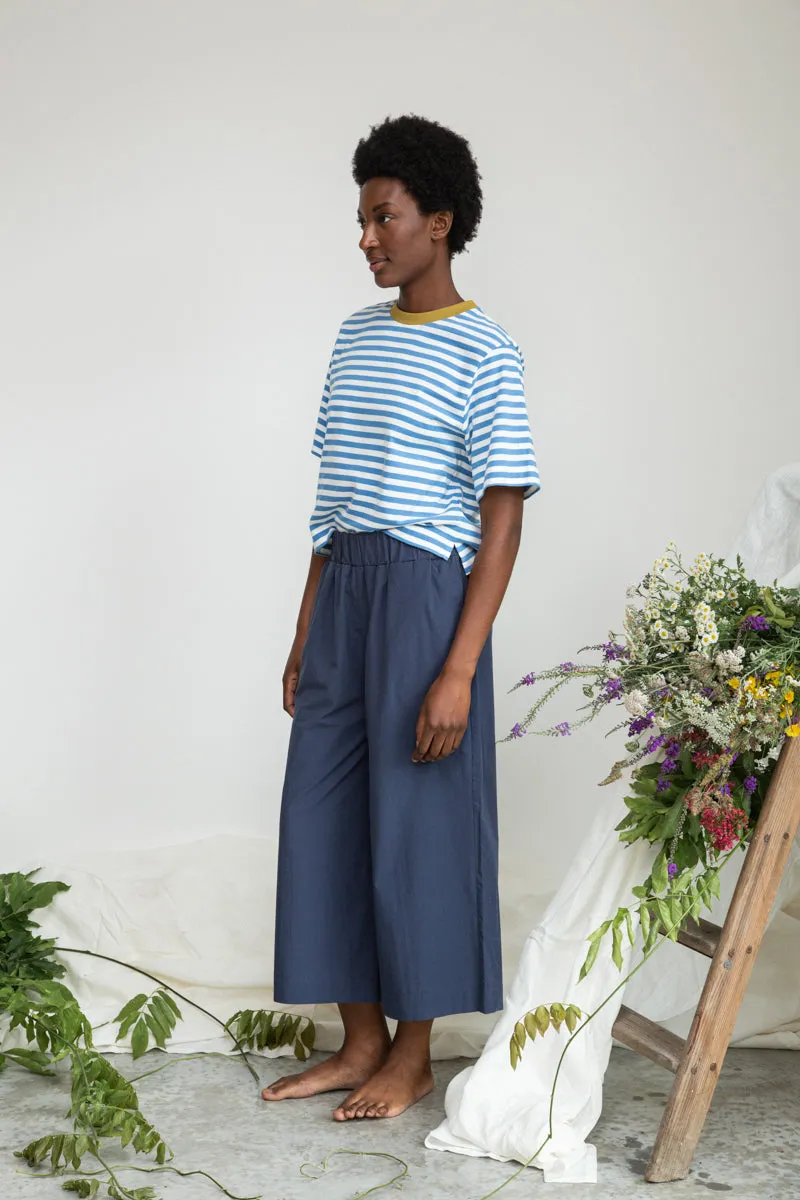 Bay-Sue Organic Cotton Top in Sea Blue and White Stripe sold by Beaumont Organic product image thumbnail 3