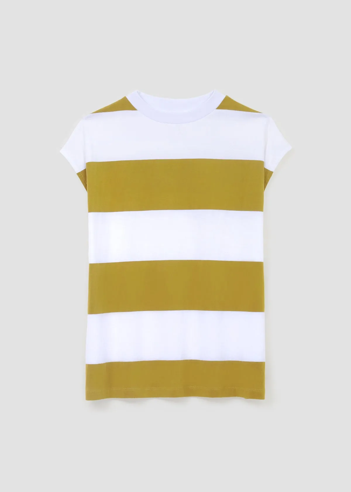 Aukai-Sue Organic Cotton Top in Olive and White Bold Stripe sold by Beaumont Organic product image thumbnail 5