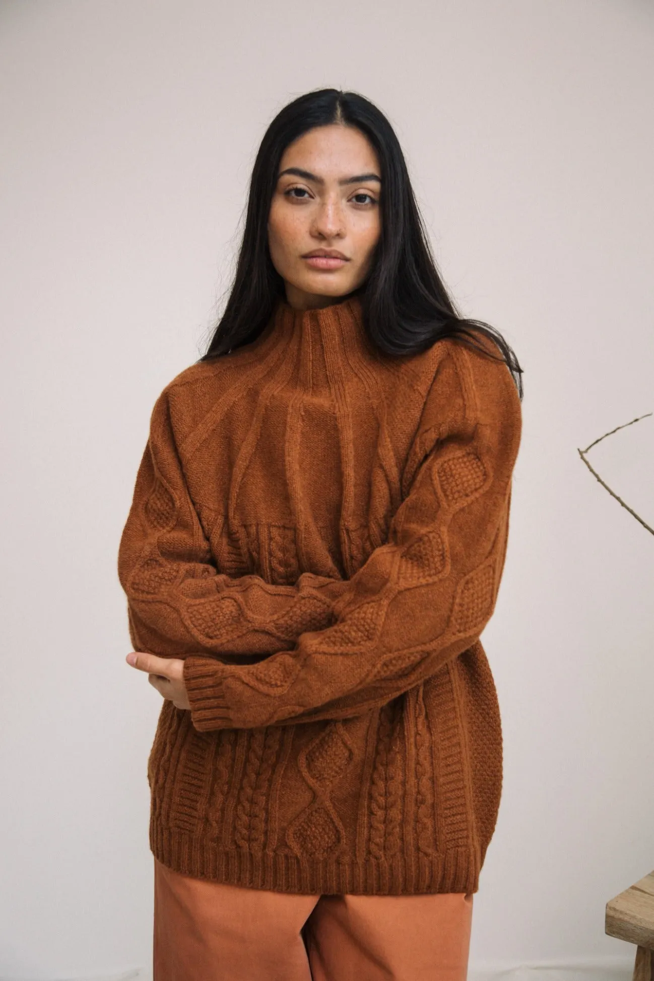 Morina Lambswool Jumper in Antelope sold by Beaumont Organic product image thumbnail 2