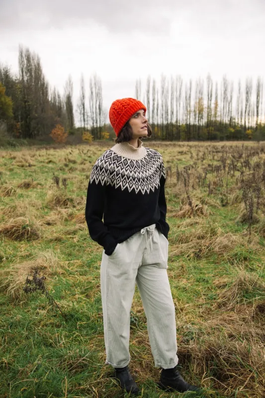 Myoga Organic Cotton Cord Trouser in Stone sold by Beaumont Organic