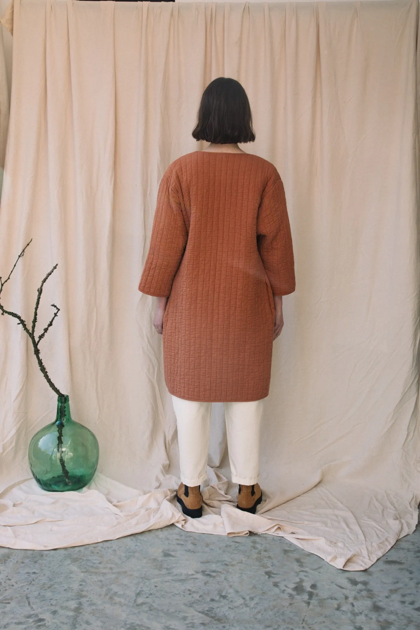 Akoya Organic Cotton Quilted Jacket in Tortoiseshell sold by Beaumont Organic product image thumbnail 4