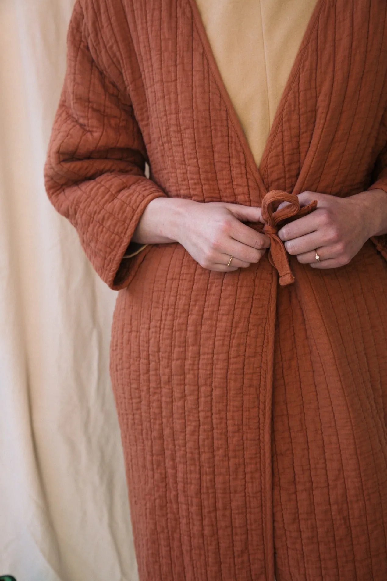 Akoya Organic Cotton Quilted Jacket in Tortoiseshell sold by Beaumont Organic product image thumbnail 3