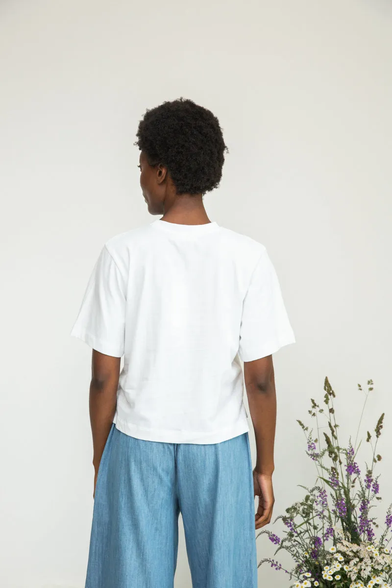 Bay Organic Cotton Jersey Top in White sold by Beaumont Organic product image thumbnail 3