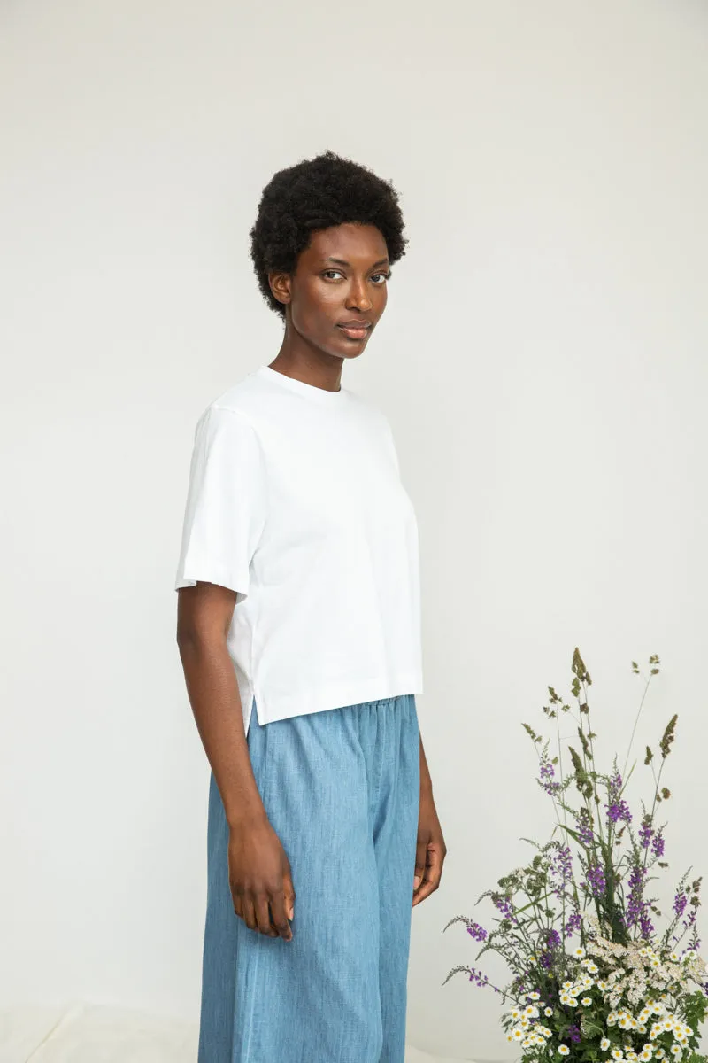 Bay Organic Cotton Jersey Top in White sold by Beaumont Organic product image thumbnail 2