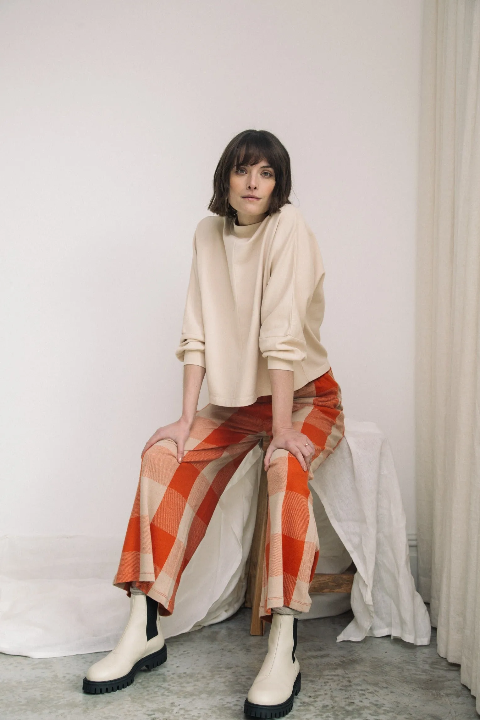 Maiya Organic Cotton Felpe Sweatshirt in Cream sold by Beaumont Organic product image thumbnail 2