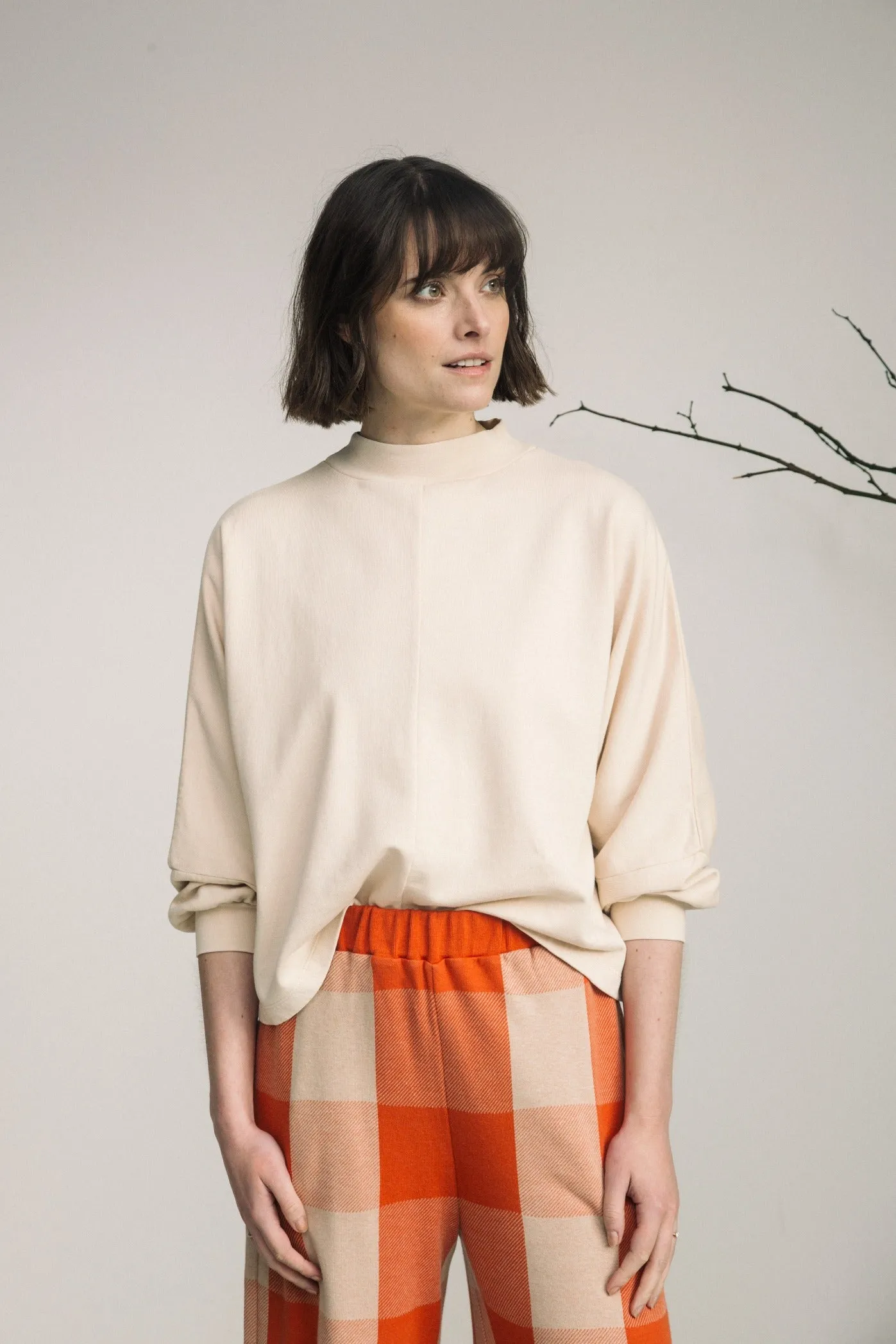 Maiya Organic Cotton Felpe Sweatshirt in Cream sold by Beaumont Organic product image thumbnail 3