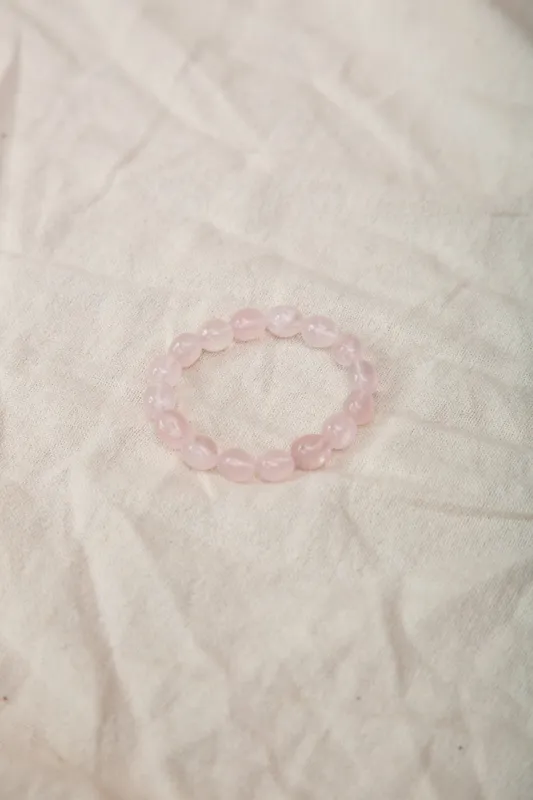 Rose Quartz Nugget Bracelet sold by Beaumont Organic