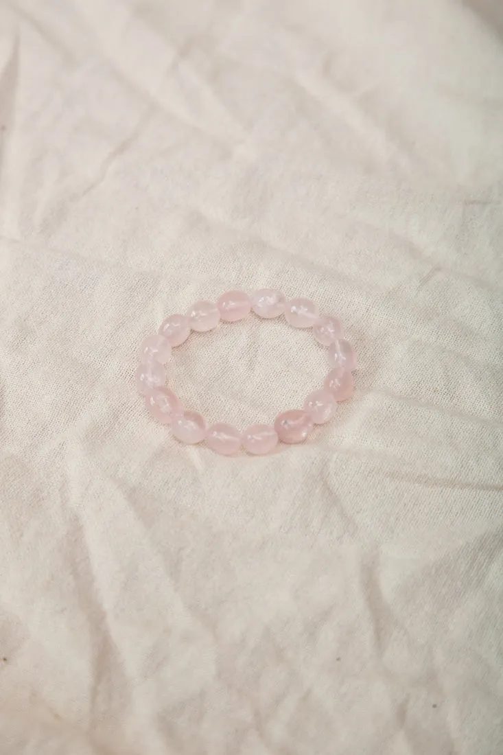 Rose Quartz Nugget Bracelet sold by Beaumont Organic