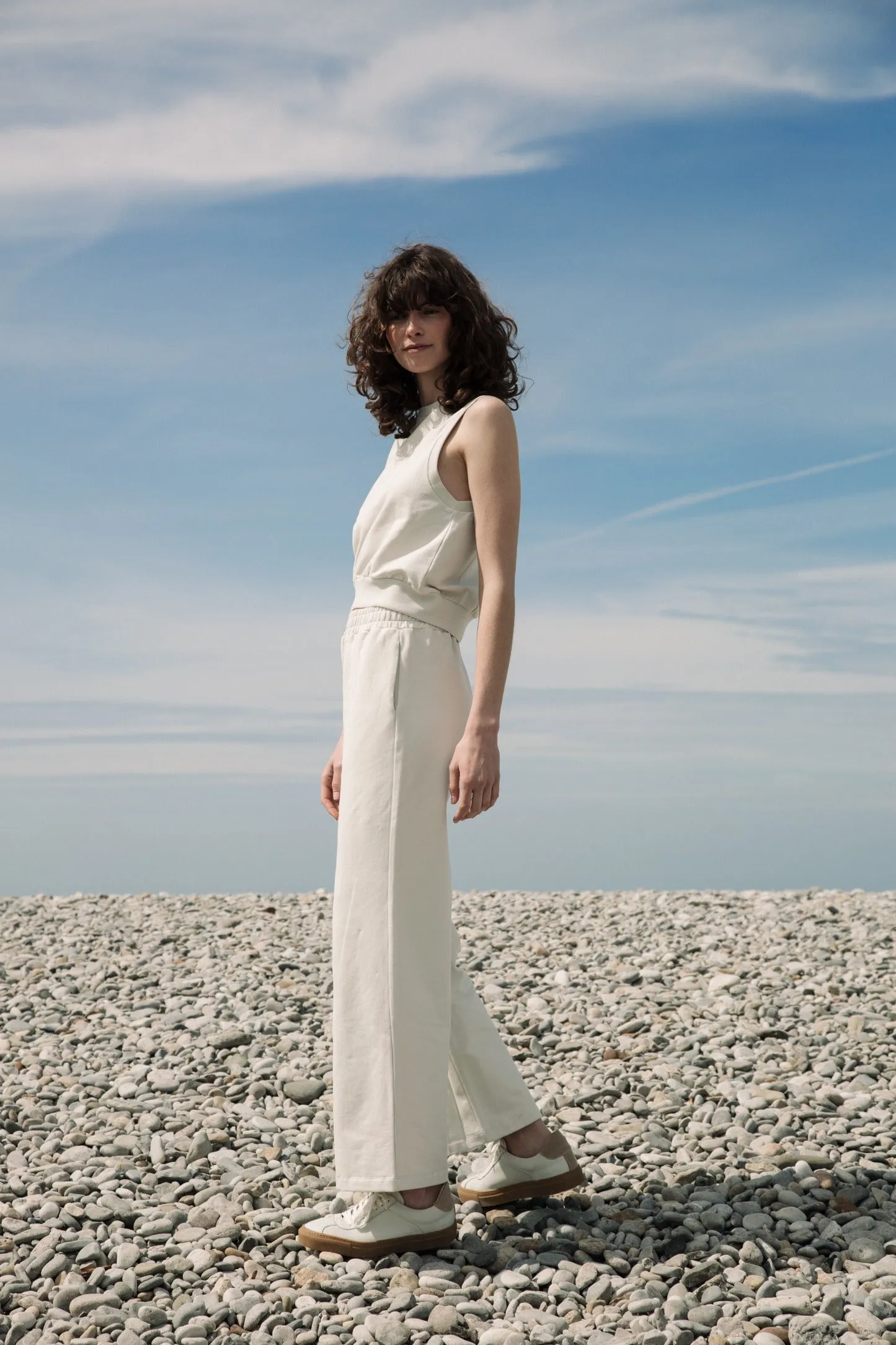 Nerida Organic Cotton Trousers in Stone sold by Beaumont Organic product image thumbnail 2