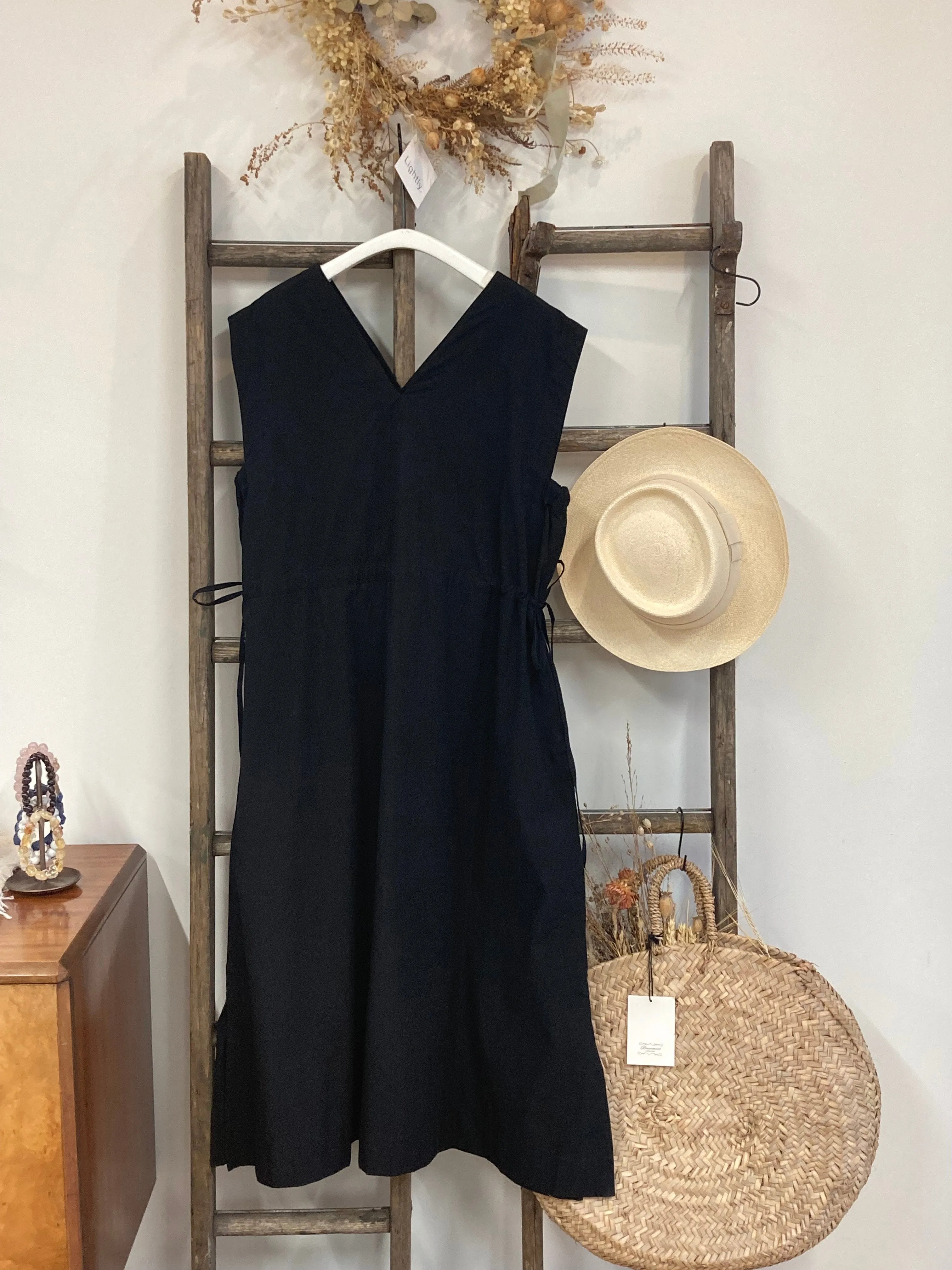 Athena Organic Cotton Dress in Black sold by Beaumont Organic product image thumbnail 3