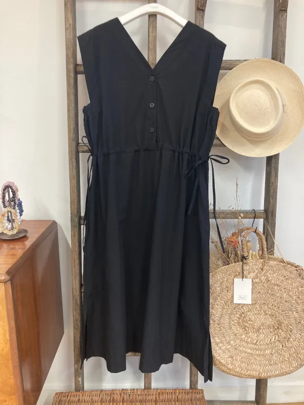 Athena Organic Cotton Dress in Black sold by Beaumont Organic