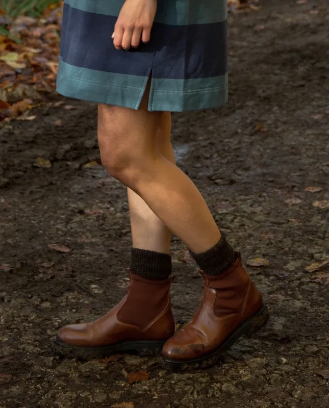 Harrington Leather Boot in Classic Brown made by Beaumont Organic