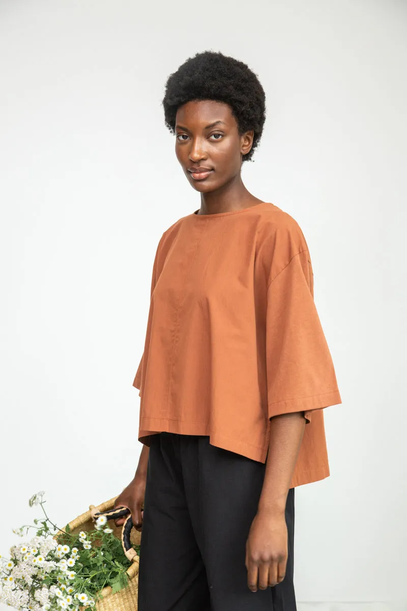 Shay Cotton Top in Russet S Preloved sold by Beaumont Organic product image thumbnail 2
