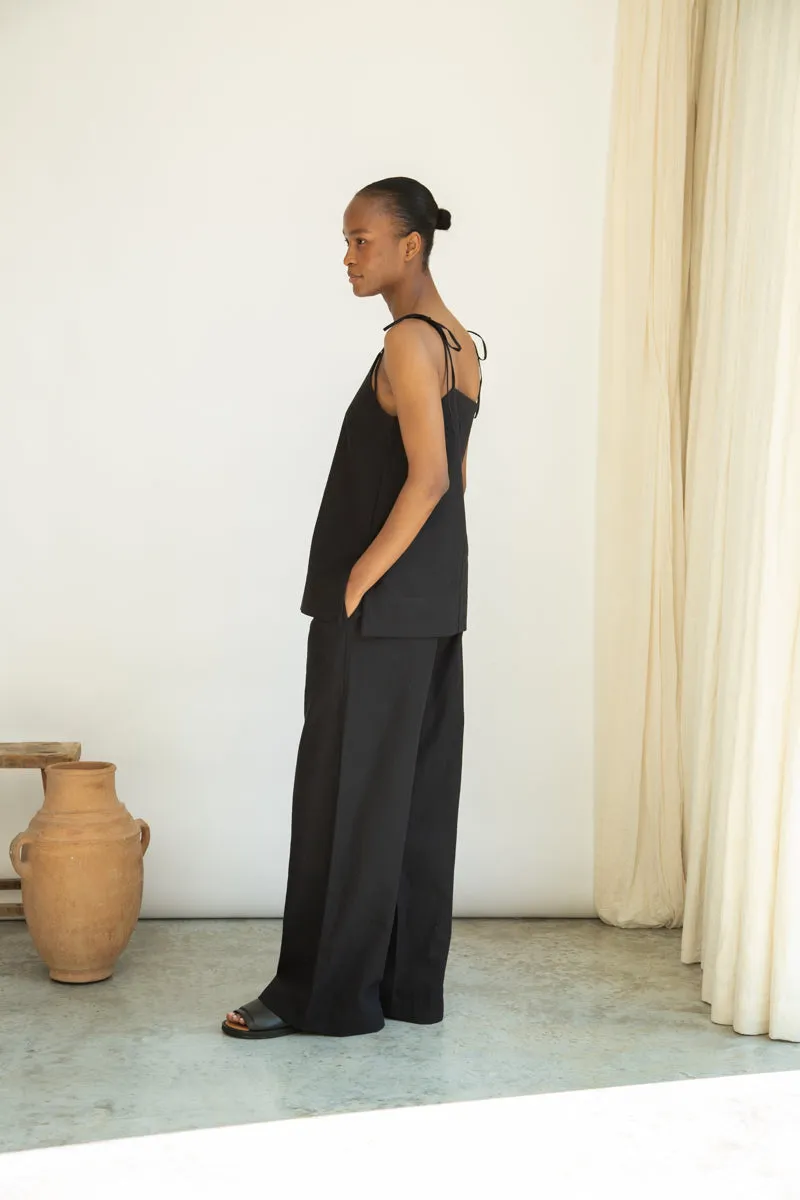 Toni-May Cotton Linen Vest in Black sold by Beaumont Organic product image thumbnail 3