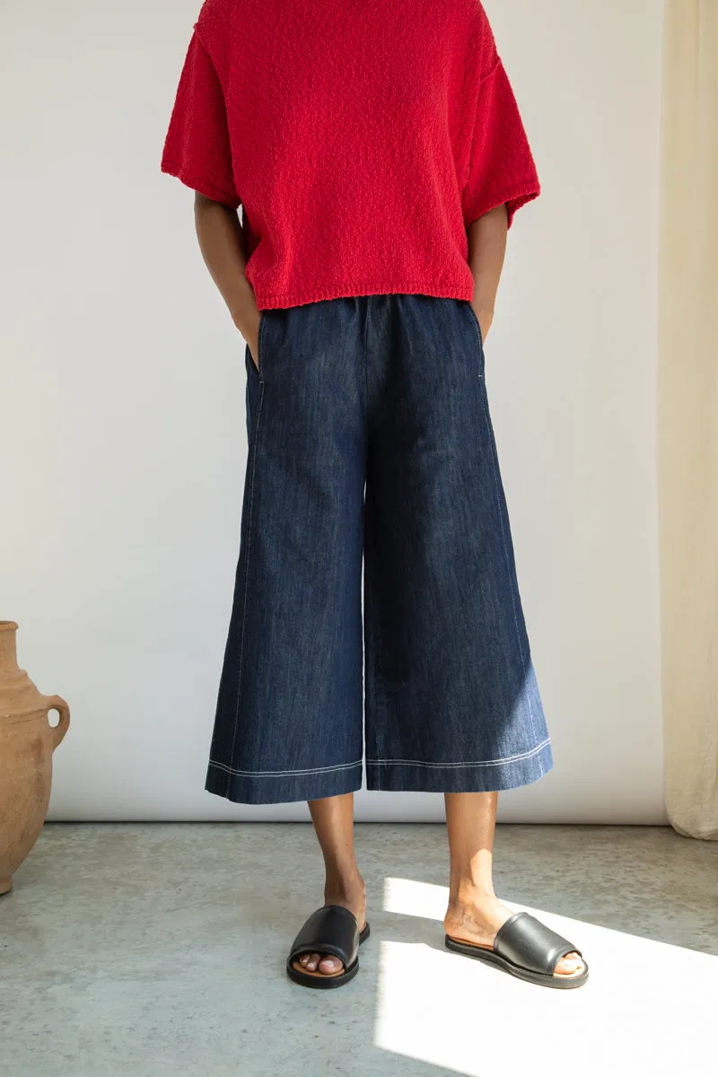 Nicole-Leigh Organic Cotton Denim Trousers in Indigo sold by Beaumont Organic product image thumbnail 3