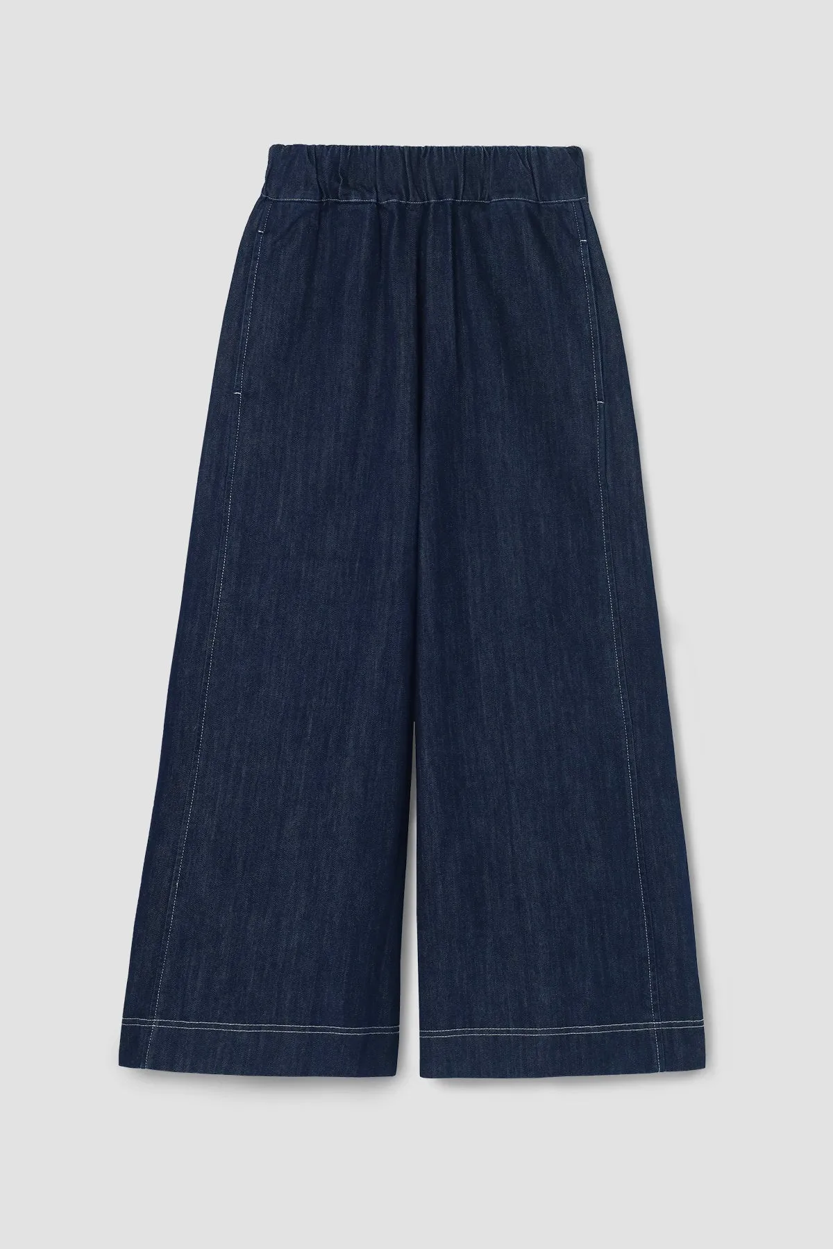 Nicole-Leigh Organic Cotton Denim Trousers in Indigo sold by Beaumont Organic