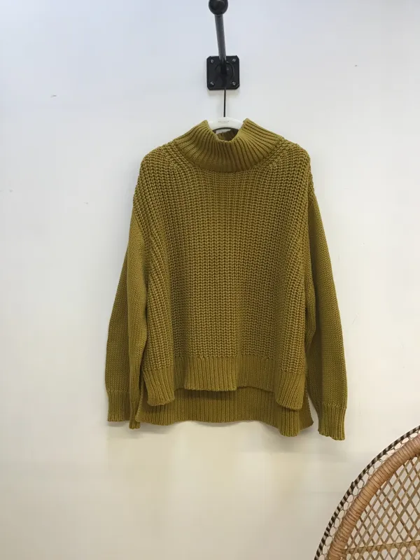 Tora Organic Cotton Knitted Jumper in Chartreuse S Preloved made by Beaumont Organic