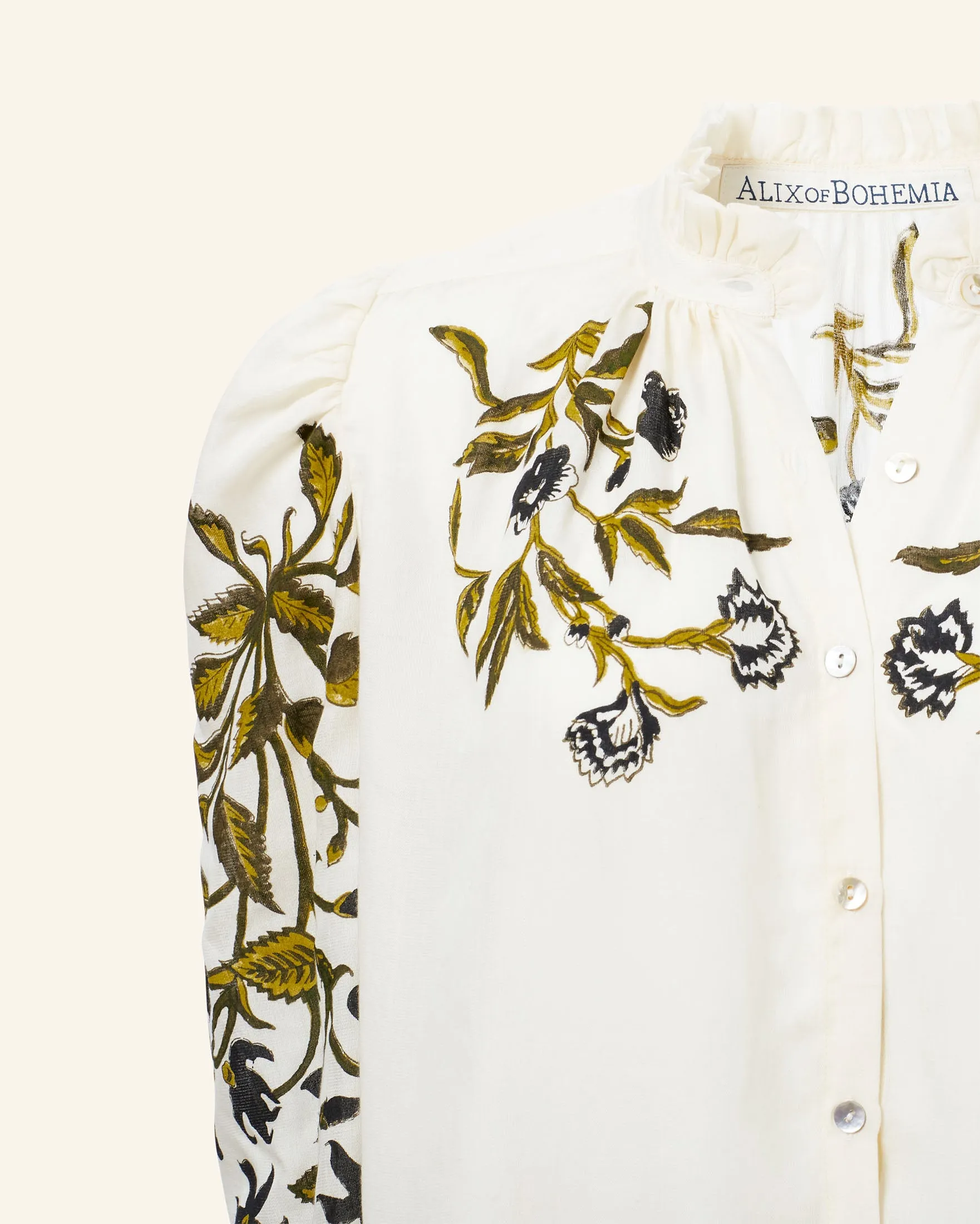 Annabel Olive Lily Valley Shirt sold by Alix of Bohemia product image thumbnail 4