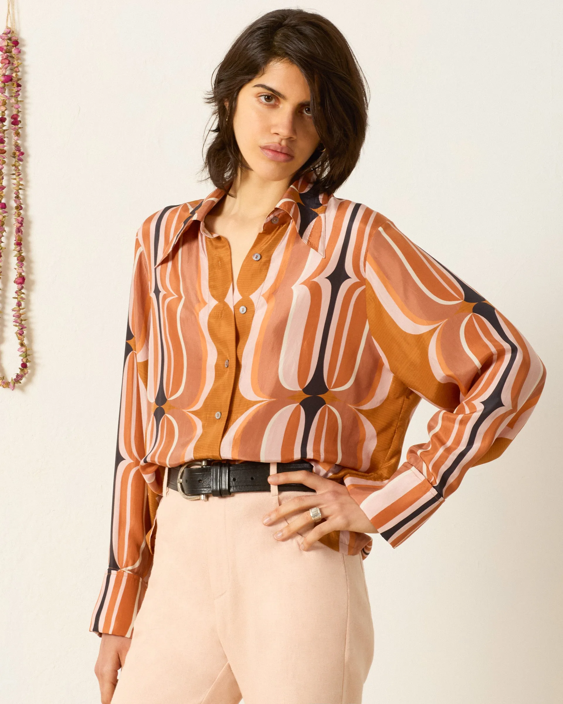 Dana Mesa Verde Silk Shirt sold by Alix of Bohemia