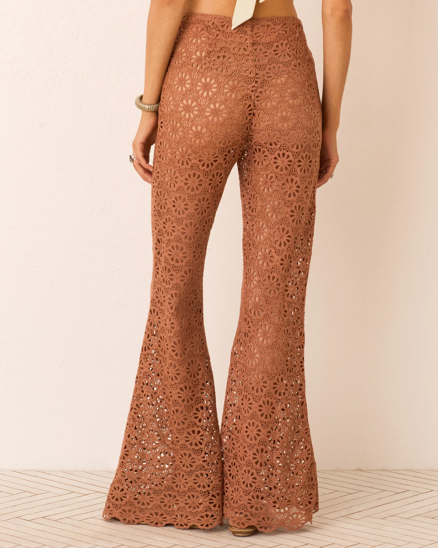 Farah Mocha Daisy Pant sold by Alix of Bohemia product image thumbnail 3