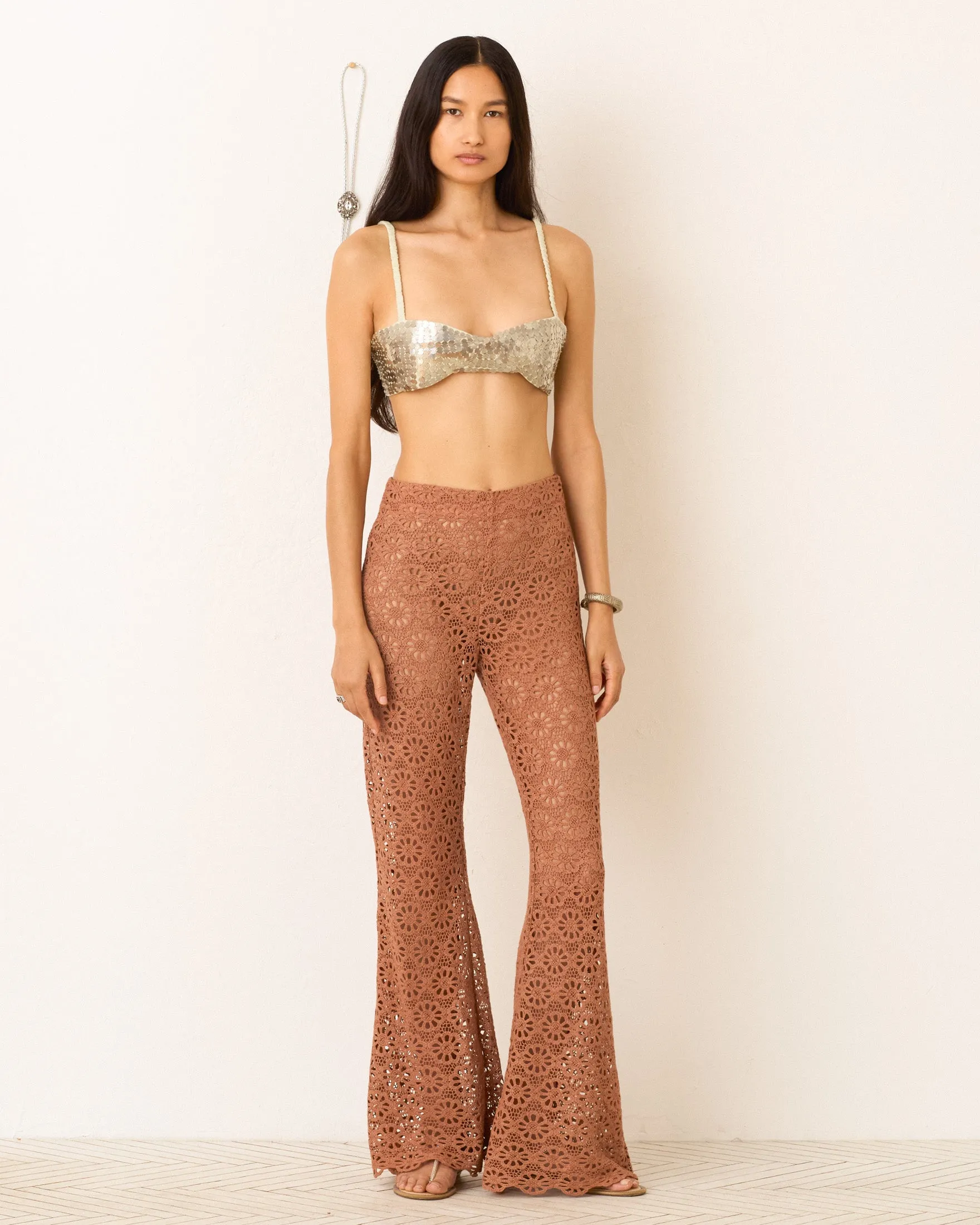 Farah Mocha Daisy Pant sold by Alix of Bohemia product image thumbnail 2