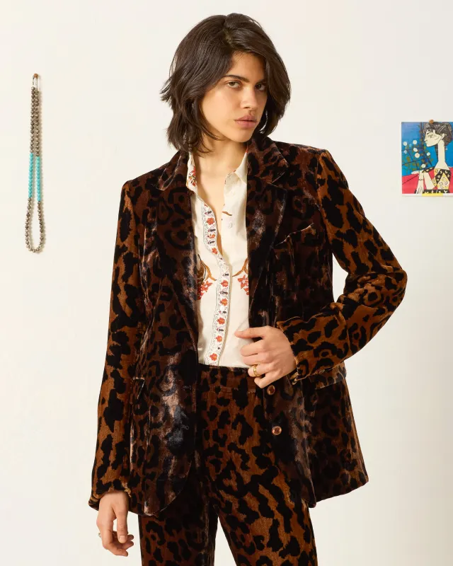 Afternoon Leopard Blazer made by Alix of Bohemia