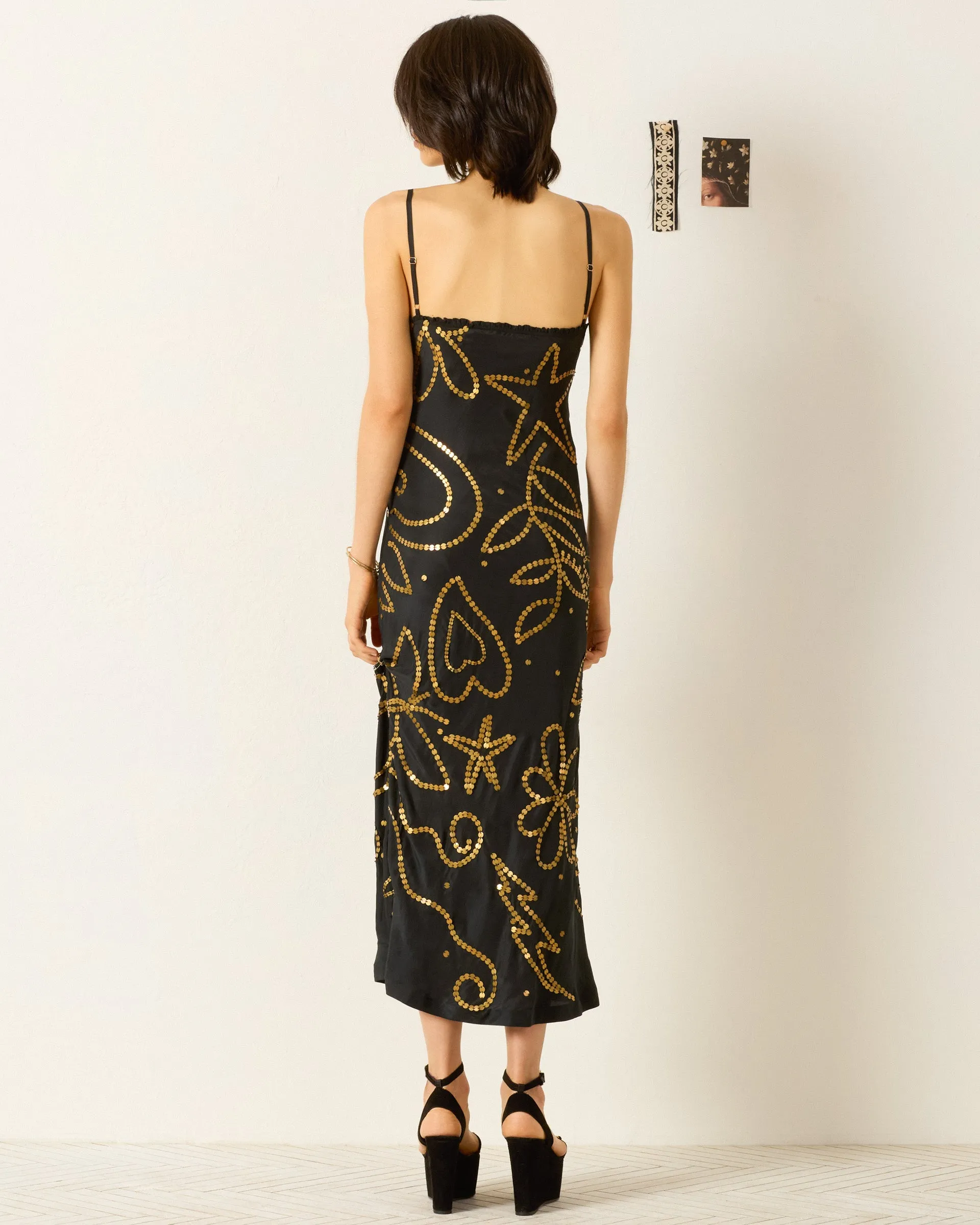 Athens Jet Coin Silk Dress sold by Alix of Bohemia product image thumbnail 2