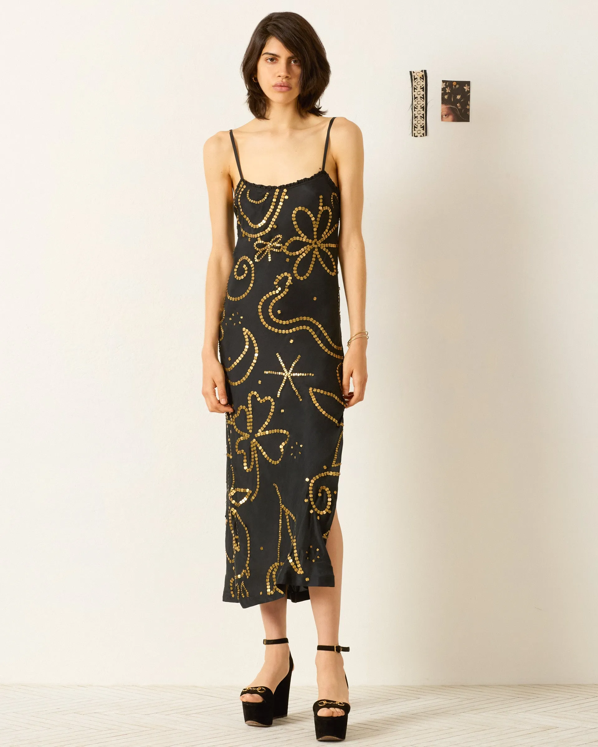 Athens Jet Coin Silk Dress sold by Alix of Bohemia