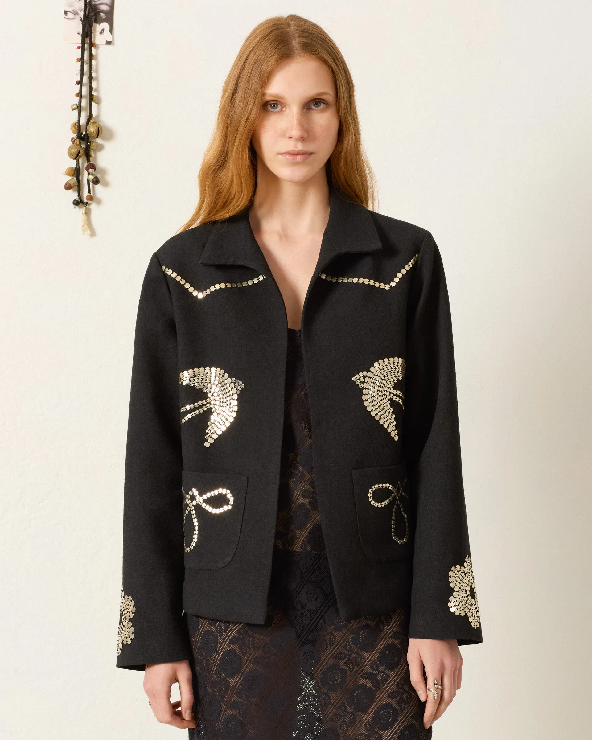 Francis Lovebird Coin Jacket sold by Alix of Bohemia