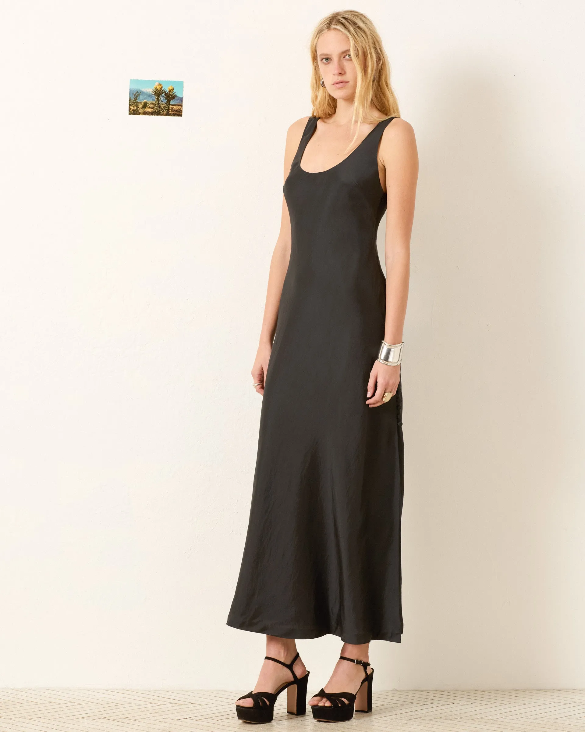 Adele Noir Silk Dress sold by Alix of Bohemia product image thumbnail 3