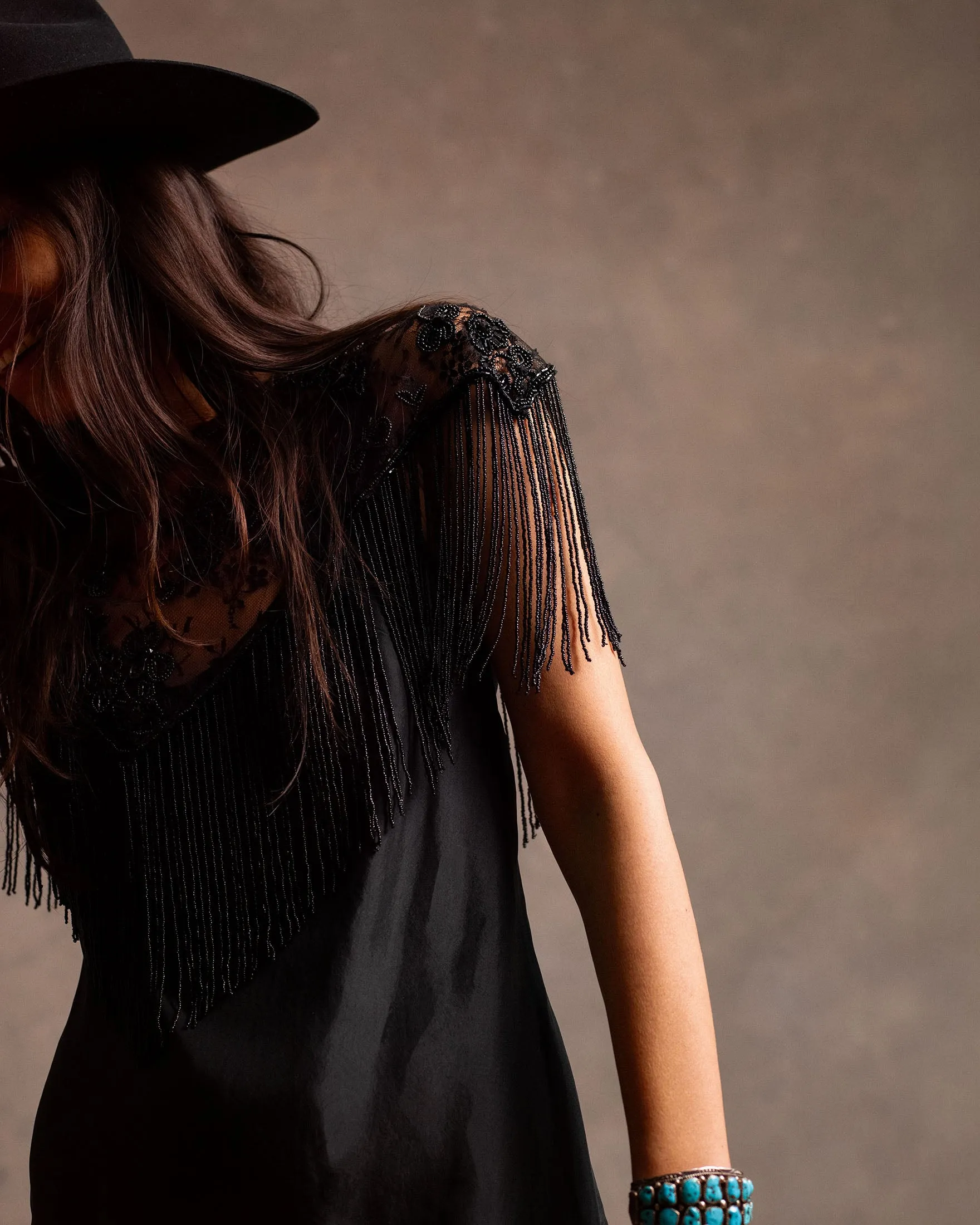 Adele Noir Silk Dress sold by Alix of Bohemia product image thumbnail 2