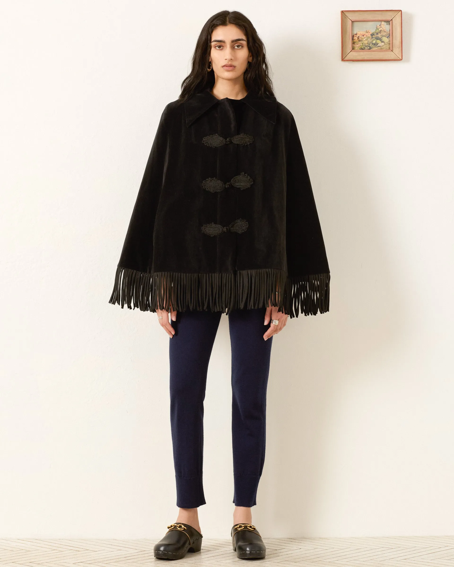 Kensington Onyx Fringe Cape sold by Alix of Bohemia product image thumbnail 3