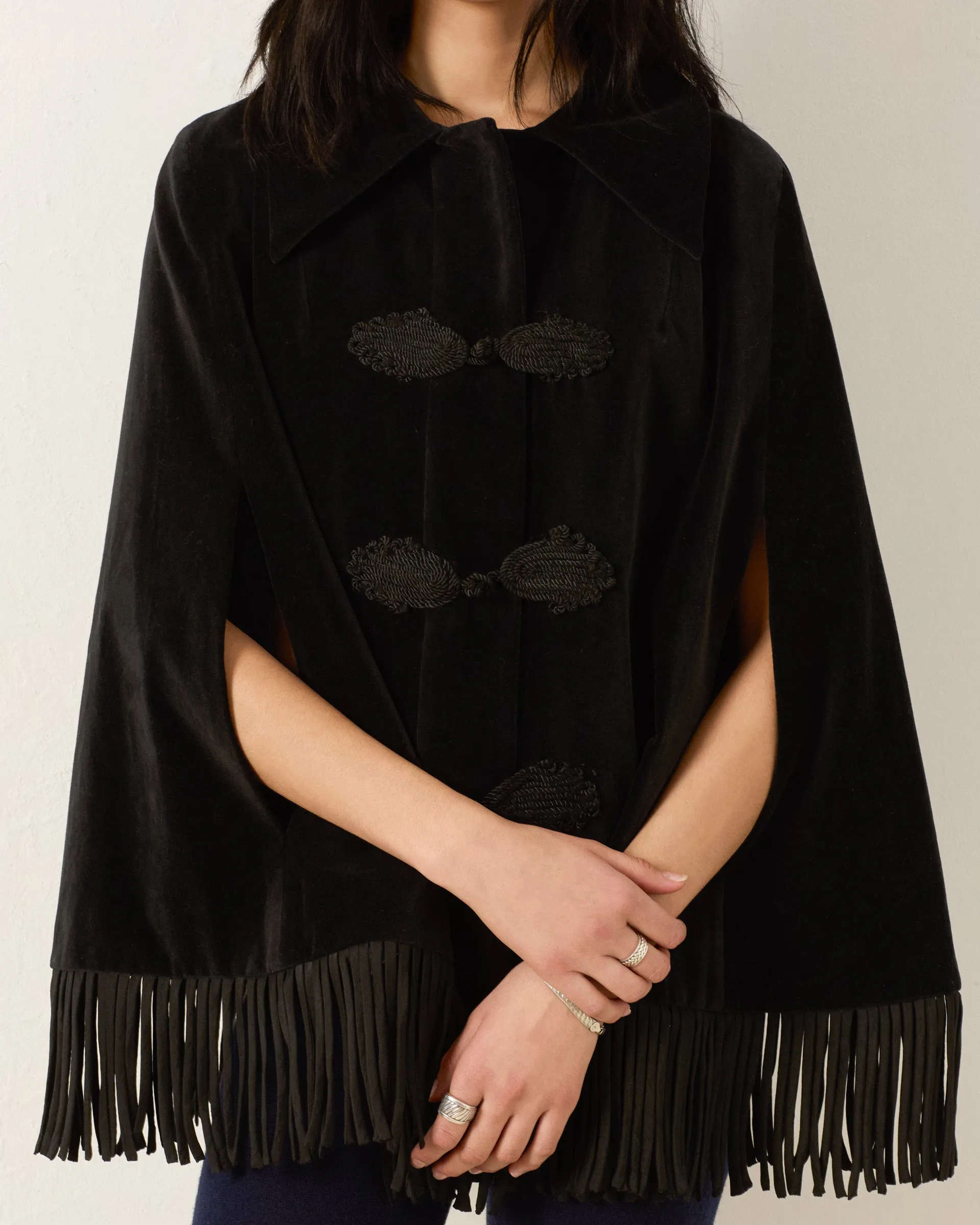 Kensington Onyx Fringe Cape sold by Alix of Bohemia product image thumbnail 5