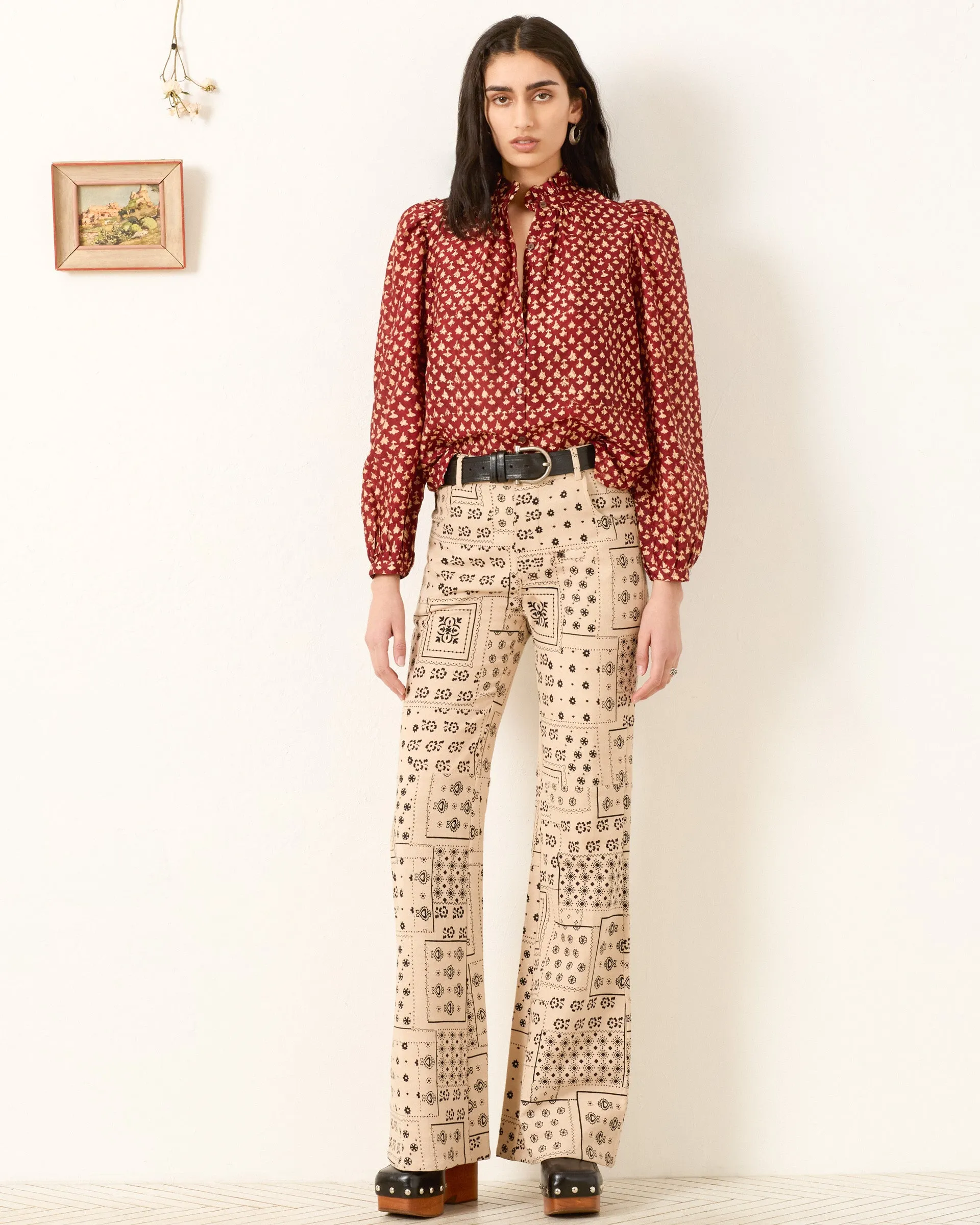 Annabel Mahogany Bhutti Shirt sold by Alix of Bohemia product image thumbnail 3