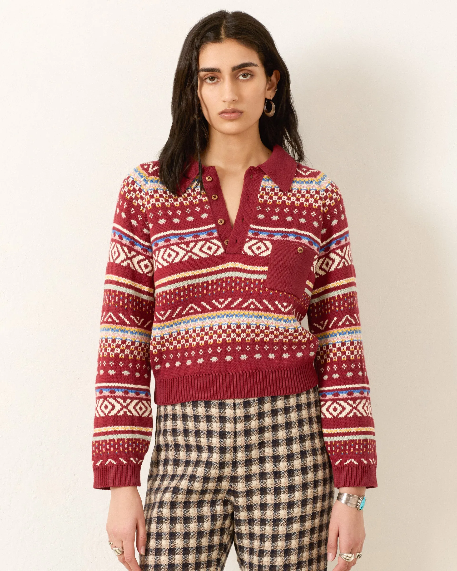 Liza Mesa Fair Isle Top sold by Alix of Bohemia